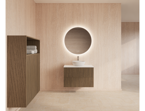 Wastafelonderkast 80cm Ash Gray⎢Gliss Hybris⎢2 softclose lades