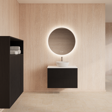 Wastafelonderkast 80cm Black Veneer⎢Gliss Hybris⎢2 softclose lades