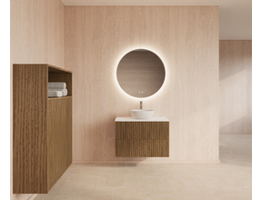 Wastafelonderkast 80cm Castle Brown⎢Gliss Hybris⎢2 softclose lades