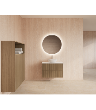 GLISS DESIGN Wastafelonderkast 80cm Corn Silk⎢Gliss Hybris⎢2 softclose lades