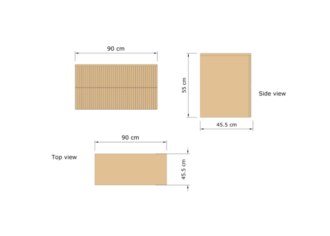 Wastafelonderkast 90cm Pure⎢Gliss Hybris⎢2 softclose lades Wastafelonderkast 90cm Pure⎢Gliss Hybris⎢2 softclose lades