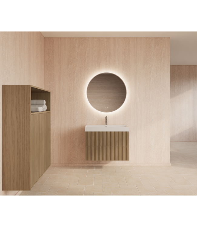 Wastafelonderkast 90cm Corn Silk⎢Gliss Hybris⎢2 softclose lades