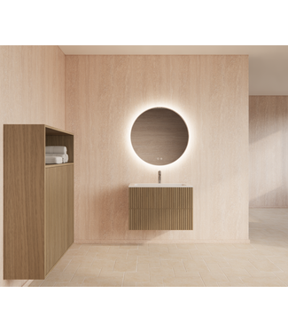 GLISS DESIGN Wastafelonderkast 90cm Corn Silk⎢Gliss Hybris⎢2 softclose lades