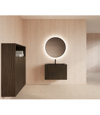 GLISS DESIGN Wastafelonderkast 90cm Charcoal⎢Gliss Hybris⎢2 softclose lades