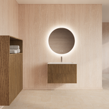 Wastafelonderkast 90cm Castle Brown⎢Gliss Hybris⎢2 softclose lades