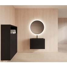Wastafelonderkast 90cm Black Veneer⎢Gliss Hybris⎢2 softclose lades