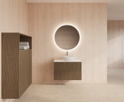 Wastafelonderkast 90cm Ash Gray⎢Gliss Hybris⎢2 softclose lades