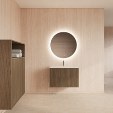 Wastafelonderkast 90cm Ash Gray⎢Gliss Hybris⎢2 softclose lades