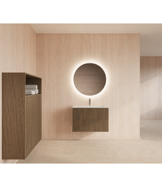 GLISS DESIGN Wastafelonderkast 90cm Ash Gray⎢Gliss Hybris⎢2 softclose lades