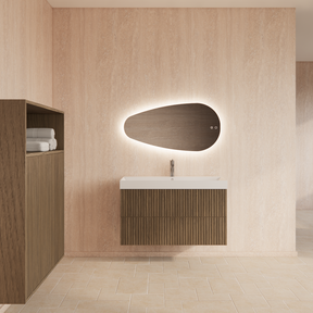 Wastafelonderkast 100cm Ash Gray⎢Gliss Hybris⎢2 softclose lades