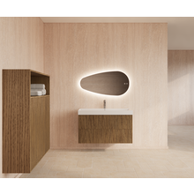 Wastafelonderkast 100cm Castle Brown⎢Gliss Hybris⎢2 softclose lades
