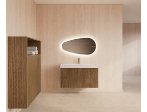 Wastafelonderkast 100cm Castle Brown⎢Gliss Hybris⎢2 softclose lades