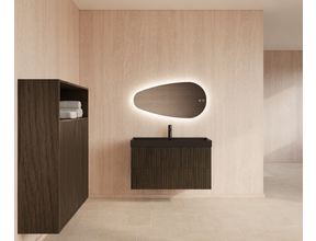 Wastafelonderkast 100cm Charcoal⎢Gliss Hybris⎢2 softclose lades