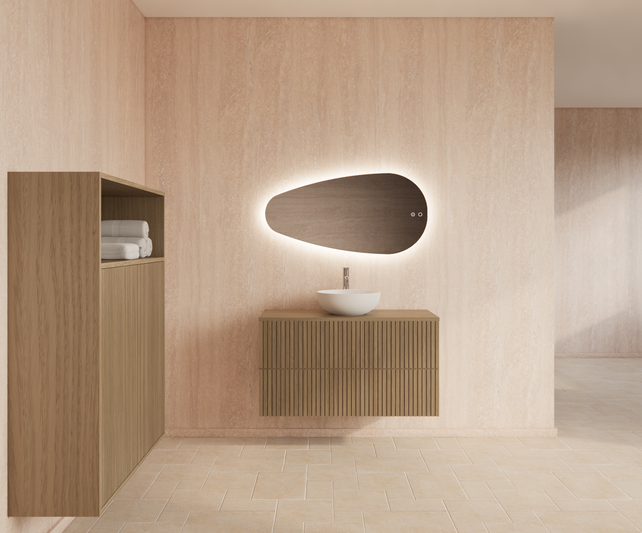 Wastafelonderkast 100cm Corn Silk⎢Gliss Hybris⎢2 softclose lades