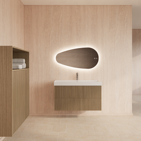 Wastafelonderkast 100cm Corn Silk⎢Gliss Hybris⎢2 softclose lades