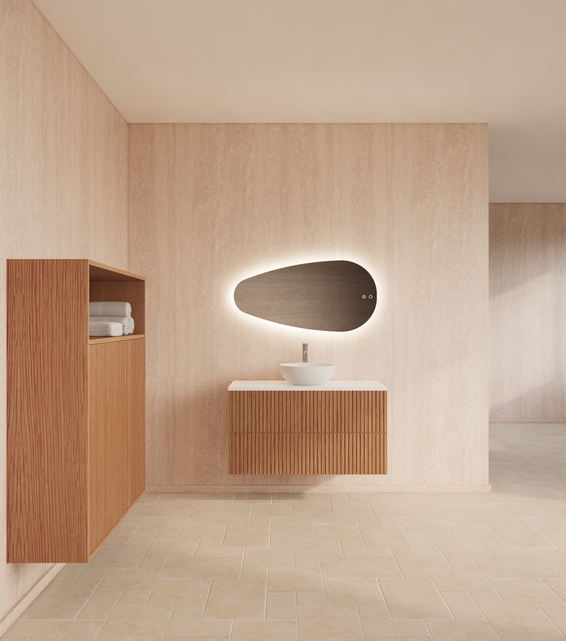 Wastafelonderkast 100cm Pure⎢Gliss Hybris⎢2 softclose lades