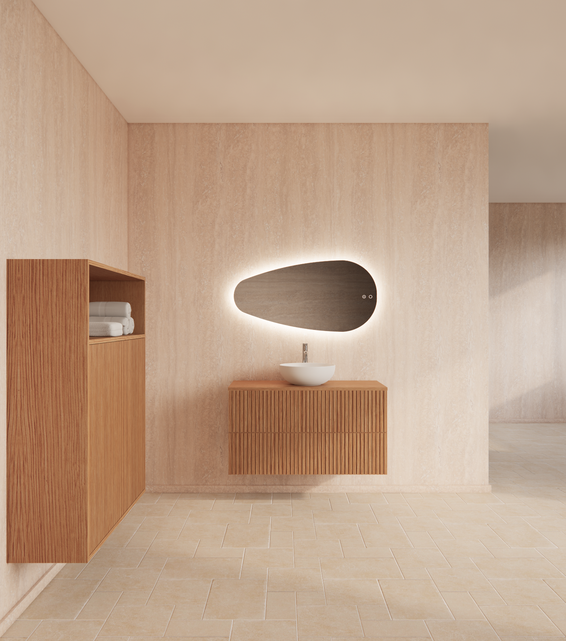 Wastafelonderkast 100cm Pure⎢Gliss Hybris⎢2 softclose lades