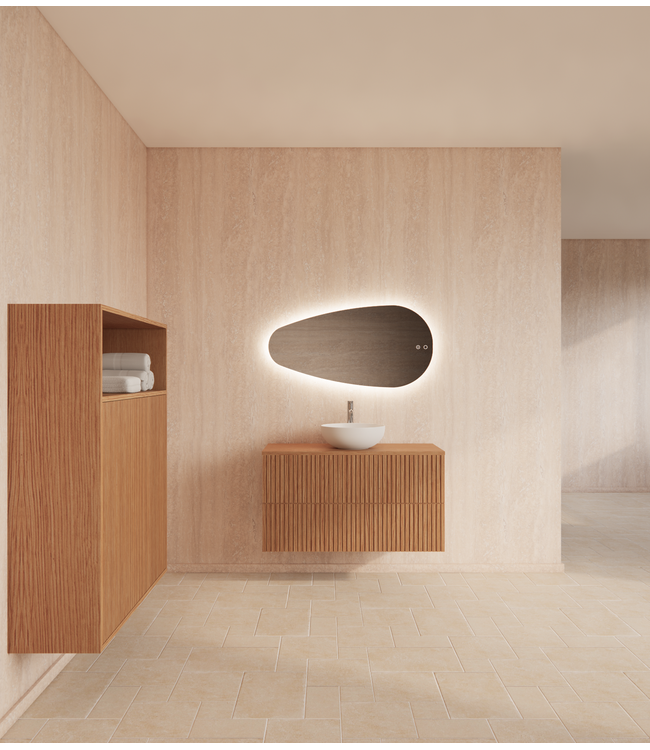 Wastafelonderkast 100cm Pure⎢Gliss Hybris⎢2 softclose lades