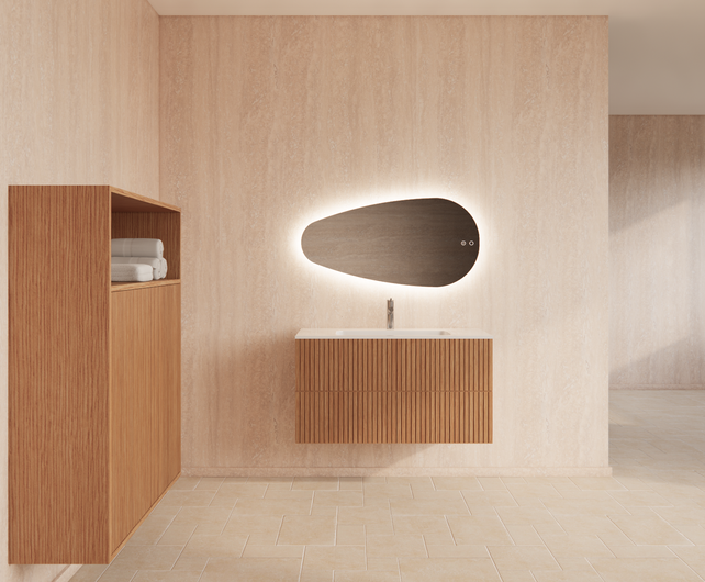 Wastafelonderkast 100cm Pure⎢Gliss Hybris⎢2 softclose lades