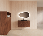 Wastafelonderkast 100cm Walnut⎢Gliss Hybris⎢2 softclose lades