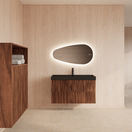 Wastafelonderkast 100cm Walnut⎢Gliss Hybris⎢2 softclose lades