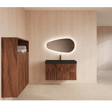 Wastafelonderkast 100cm Walnut⎢Gliss Hybris⎢2 softclose lades