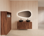 Wastafelonderkast 120cm Walnut⎢Gliss Hybris⎢2 softclose lades Wastafelonderkast 120cm Walnut⎢Gliss Hybris⎢2 softclose lades