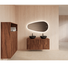 Wastafelonderkast 120cm Walnut⎢Gliss Hybris⎢2 softclose lades