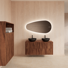 Wastafelonderkast 120cm Walnut⎢Gliss Hybris⎢2 softclose lades