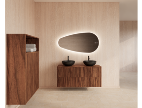 Wastafelonderkast 120cm Walnut⎢Gliss Hybris⎢2 softclose lades