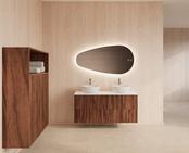 Wastafelonderkast 120cm Walnut⎢Gliss Hybris⎢2 softclose lades Wastafelonderkast 120cm Walnut⎢Gliss Hybris⎢2 softclose lades