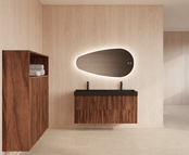 Wastafelonderkast 120cm Walnut⎢Gliss Hybris⎢2 softclose lades Wastafelonderkast 120cm Walnut⎢Gliss Hybris⎢2 softclose lades