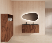 Wastafelonderkast 120cm Walnut⎢Gliss Hybris⎢2 softclose lades Wastafelonderkast 120cm Walnut⎢Gliss Hybris⎢2 softclose lades