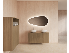 Wastafelonderkast 120cm Corn Silk⎢Gliss Hybris⎢2 softclose lades