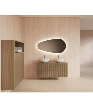 GLISS DESIGN Wastafelonderkast 120cm Corn Silk⎢Gliss Hybris⎢2 softclose lades