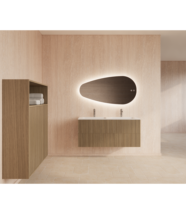 GLISS DESIGN Wastafelonderkast 120cm Corn Silk⎢Gliss Hybris⎢2 softclose lades