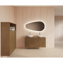 Wastafelonderkast 120cm Castle Brown⎢Gliss Hybris⎢2 softclose lades