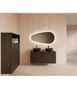 GLISS DESIGN Wastafelonderkast 120cm Charcoal⎢Gliss Hybris⎢2 softclose lades