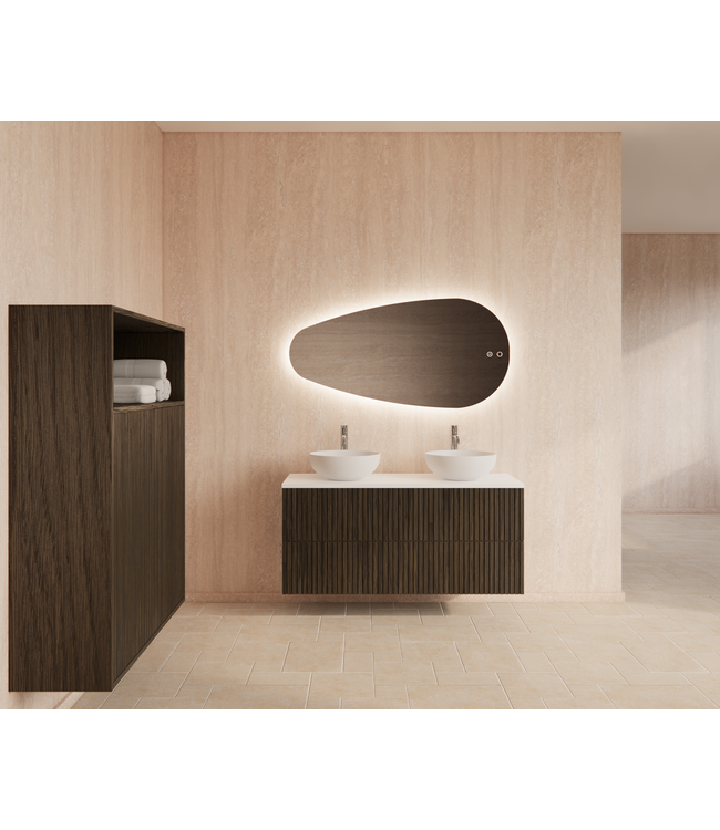 Wastafelonderkast 120cm Charcoal⎢Gliss Hybris⎢2 softclose lades