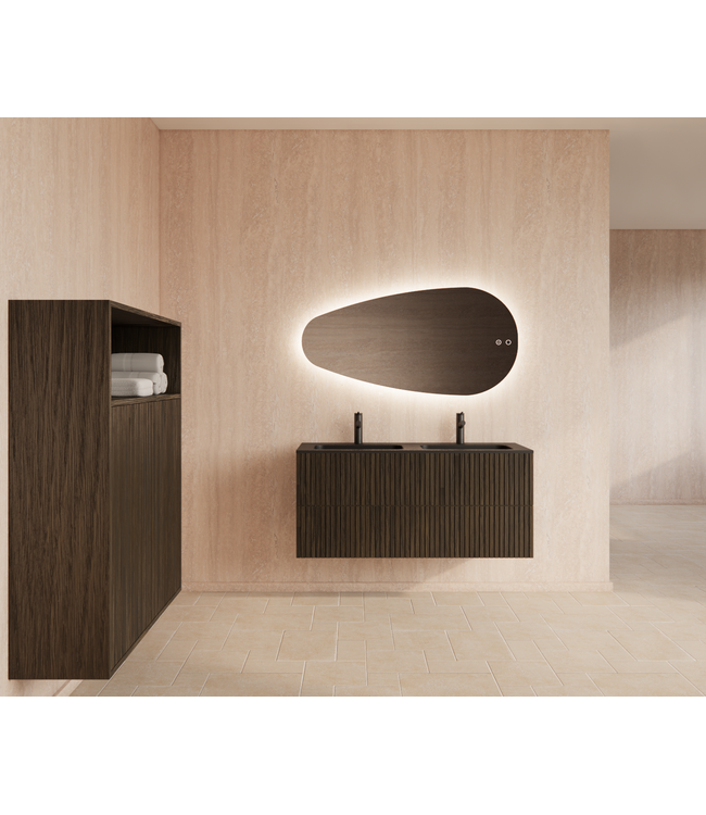 Wastafelonderkast 120cm Charcoal⎢Gliss Hybris⎢2 softclose lades