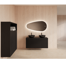 Wastafelonderkast 120cm Black Veneer⎢Gliss Hybris⎢2 softclose lades