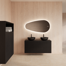 Wastafelonderkast 120cm Black Veneer⎢Gliss Hybris⎢2 softclose lades