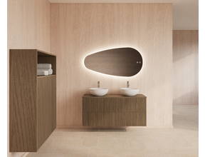 Wastafelonderkast 120cm Ash Gray⎢Gliss Hybris⎢2 softclose lades