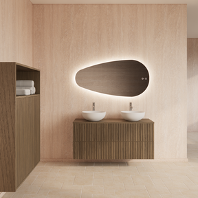 Wastafelonderkast 120cm Ash Gray⎢Gliss Hybris⎢2 softclose lades