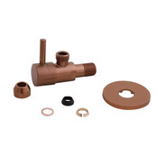 Hoekstopkraan Minimal Geborsteld Brons Koper 3/8" x 3/8" of knel 10 mm - 22.3622