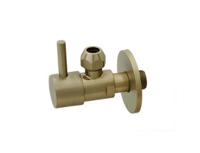 Hoekstopkraan Minimal Geborsteld Messing 3/8" x 3/8" of knel 10 mm - 22.3621