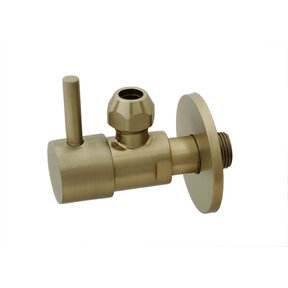 Hoekstopkraan Minimal Geborsteld Messing 3/8" x 3/8" of knel 10 mm - 22.3621