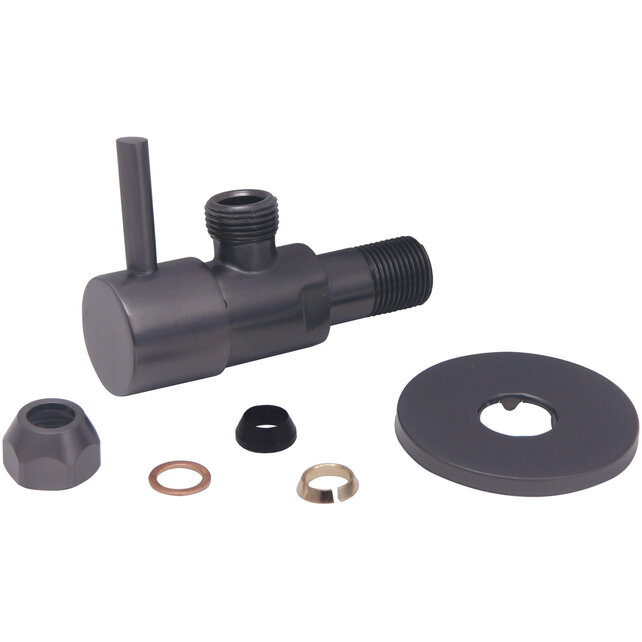 Hoekstopkraan Minimal Gunmetal 3/8" x 3/8" of knel 10 mm - 22.3618