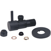 Hoekstopkraan Minimal Mat Zwart 3/8" x 3/8" of knel 10 mm - 22.2611