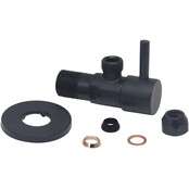 Hoekstopkraan Minimal Mat Zwart 3/8" x 3/8" of knel 10 mm - 22.2611